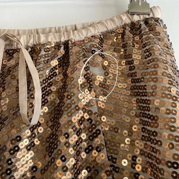 NWOT Calypso St. Barth Gold Ombre Sequin Maxi Skirt Size XS